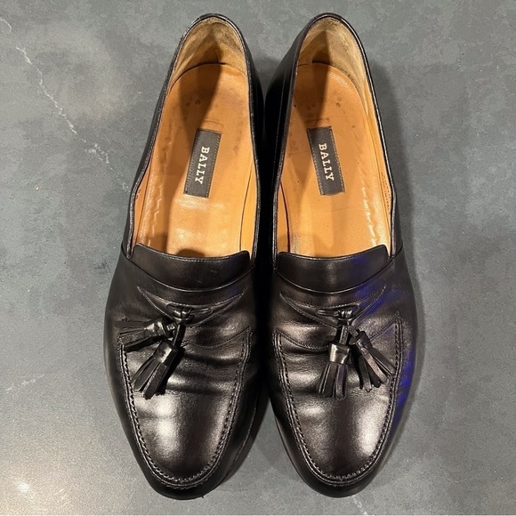 Bally men’s sz 9.5 Arturo black leather tassel loafers main image 13